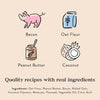 Premium ingredients in Bocce's Bakery Bacon + Peanut Butter treats: Real bacon, peanut butter, and wholesome goodness.