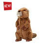 Fluff & Tuff Troy Beaver plush dog toy with reinforced mesh lining, soft exterior, and floppy tail, perfect for both cuddling and interactive play.