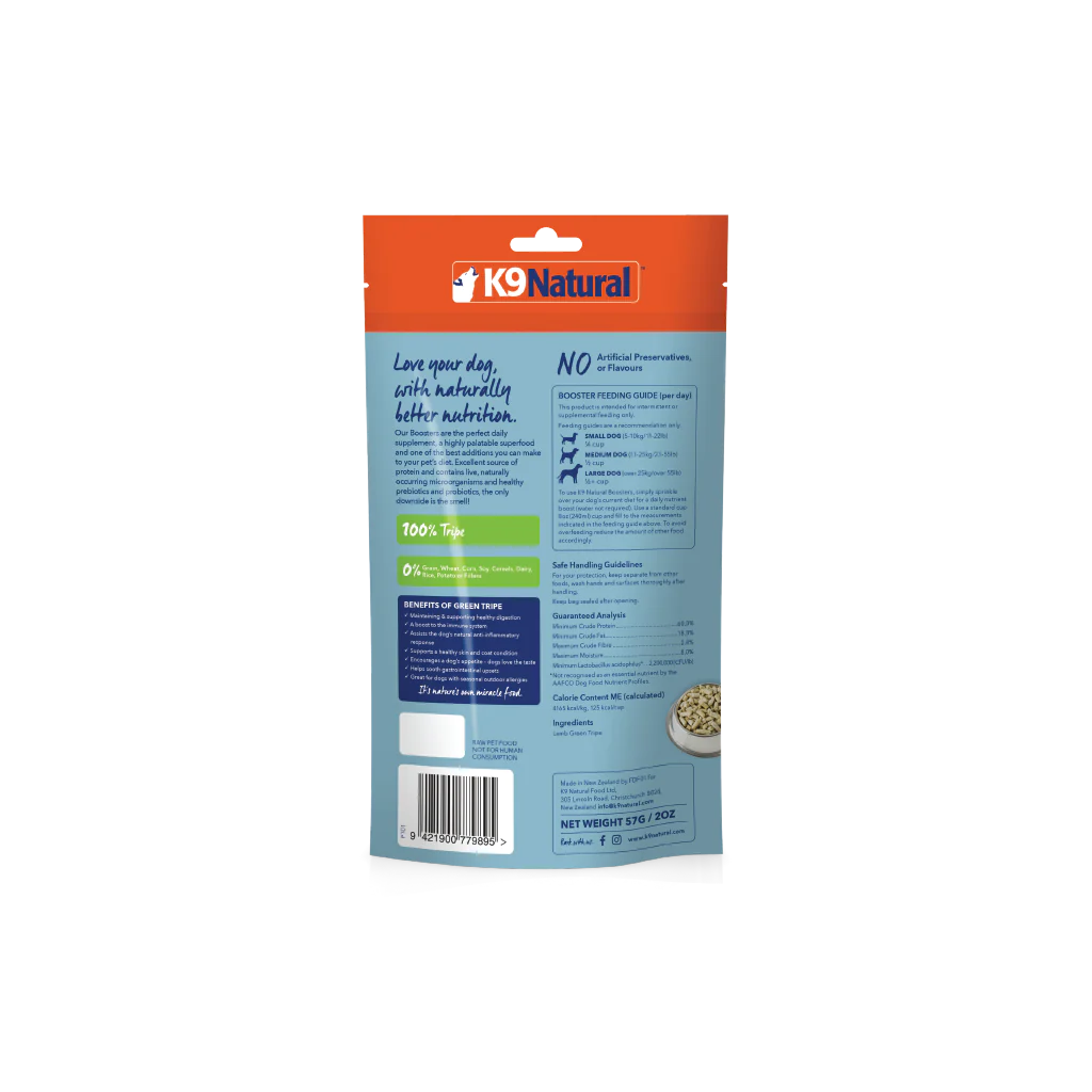 K9 Natural - Freeze Dried Green Tripe - Lamb