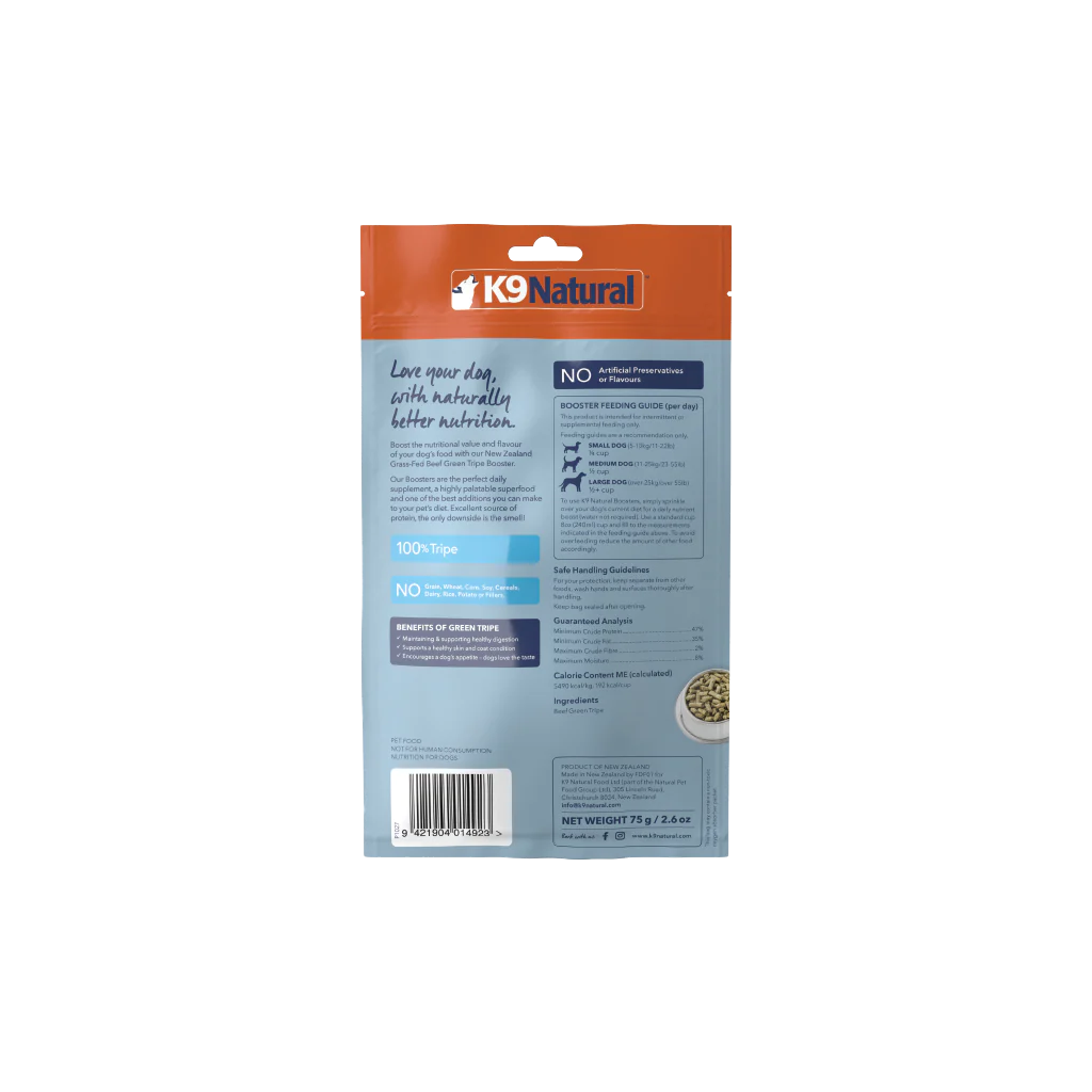 K9 Natural - Freeze Dried Green Tripe - Beef