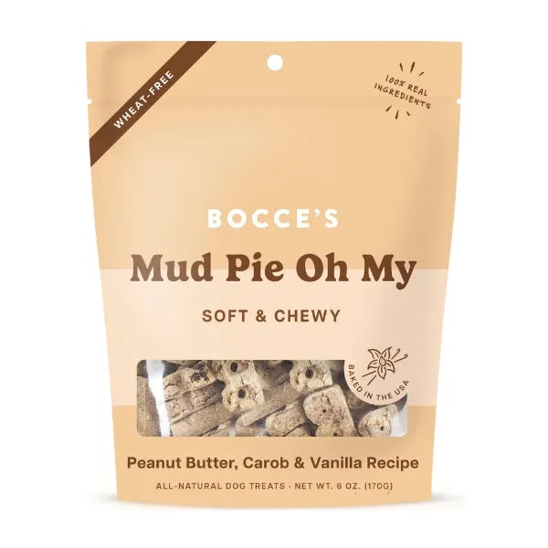 Indulge your pup with Bocce's Bakery Mud Pie treats: A delightful dessert-inspired snack.