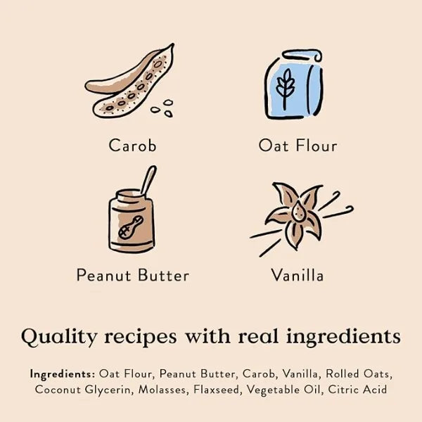 Quality ingredients in Bocce's Bakery Mud Pie treats: Simple, natural goodness for your furry friend.