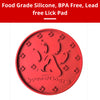 A close-up of the BPA-free, lead-free lick pad, perfect for spreading peanut butter or wet food to encourage slow licking.