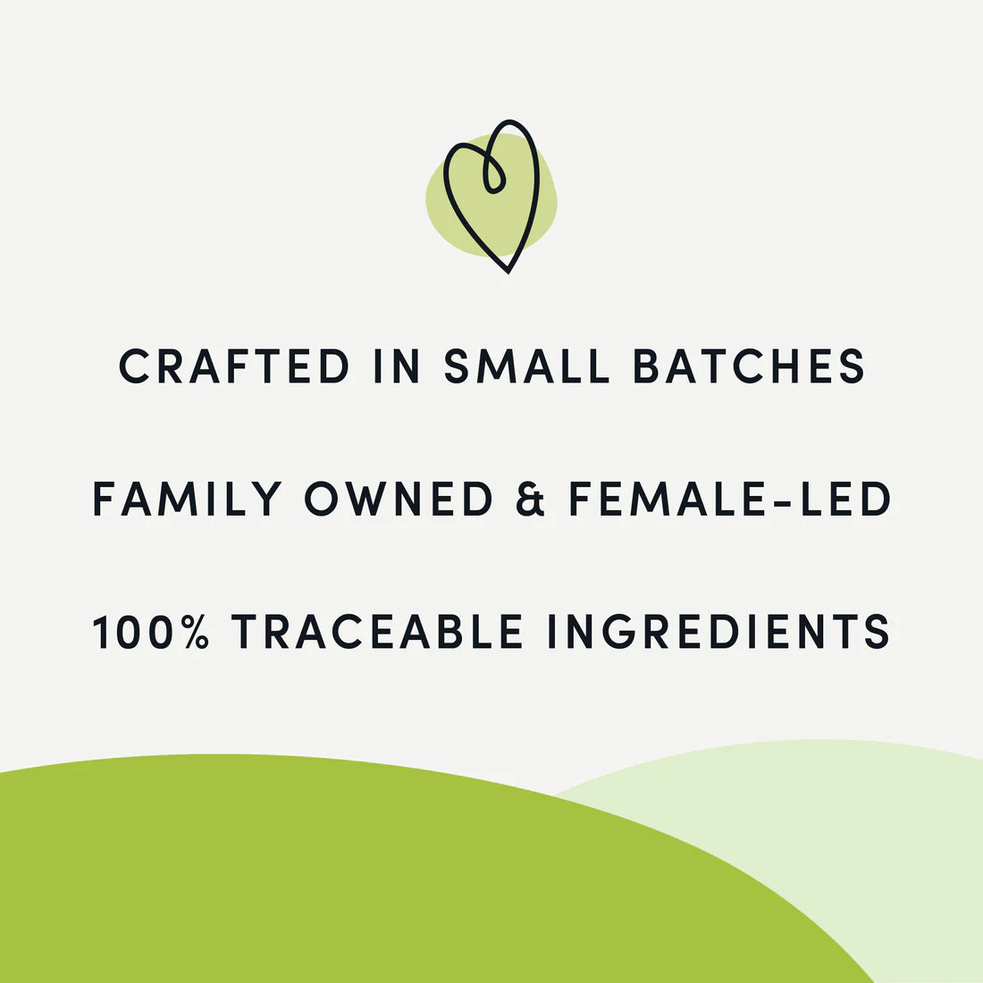 Illustration showcasing Crumps Apple Bites as a family-owned, female-led, small-batch crafted dog treat.
