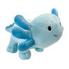 Image of the large blue Axolotl Plush displaying its oversized plush shape, engaging hidden squeaker, and soft construction made for larger breed dogs or active players.