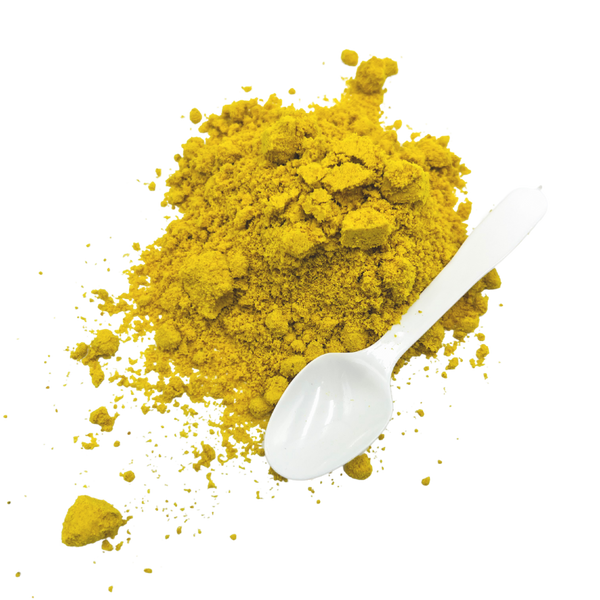 This close-up image of Blends For Life Canadian Bee Pollen showcases its fine granules, which are packed with micronutrients, antioxidants, and digestive enzymes. The golden, nutrient-dense texture reflects its natural purity and high-quality sourcing from Canadian flowers. Bee pollen contains quercetin, known for its immune-boosting and anti-inflammatory properties, making it a powerful addition to your dog’s diet.