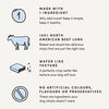 A visual diagram displaying the health benefits of Crumps' Naturals Beef Lung Tendersticks, such as improved digestion, protein-rich nutrition, and dental support.
