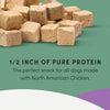 An image showcasing how Crumps' Chicken Bites are ideal for training, rewarding, enrichment, and general snacking for all dog breeds.