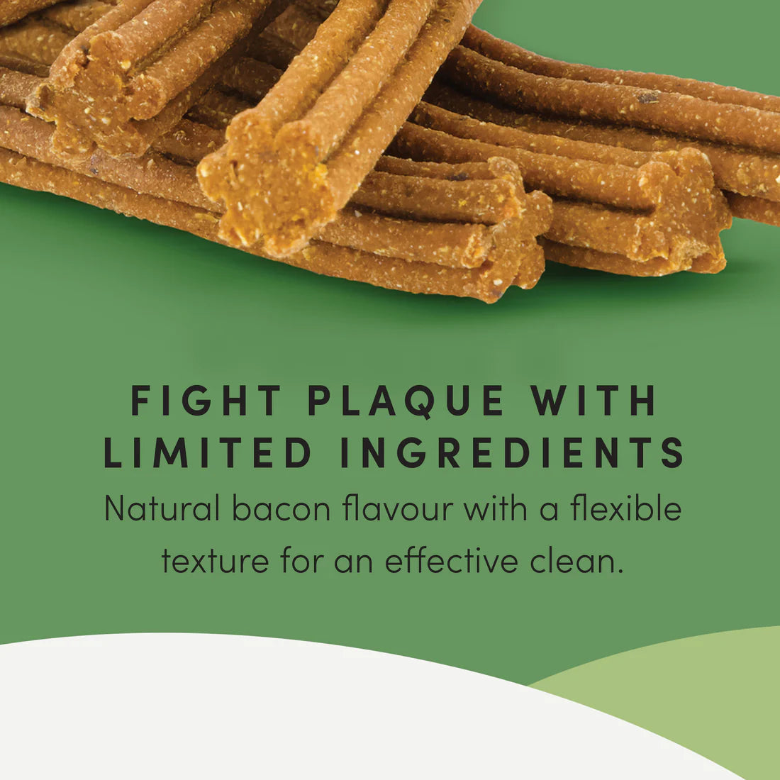An image illustrating the benefits of these dental sticks, including plaque removal, fresher breath, and improved gum health