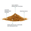 A zoomed-in image of Crumps - Chicken Sprinkles, showing the fine texture that makes it easy to mix into meals for added flavour and nutrition.