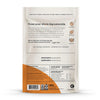Back view of Crumps' Sweet Potato Dog Treats bag displaying the ingredient list and nutritional information.