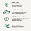 An image showcasing the key benefits of Crumps' Sweet Potato Dog Treats, including their rich vitamin content and allergy-friendly nature.