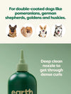 Earth Rated 3-in-1 Shampoo for Double Coated Dogs like Pomeranians, german shepherds, goldens and huskies.