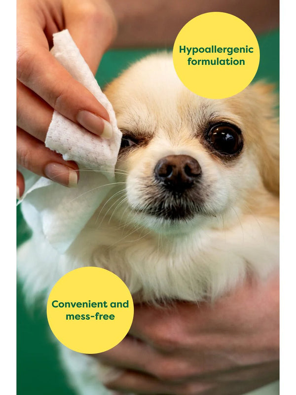 Earth Rated Dog Eye Wipes are a hypoallergenic formulation that's convenient and mess free for pet parents.