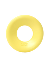 Front view of Earth Rated Fly Toy showing its rolled edge design and yellow colour.
