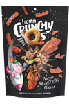 Front view of Fromm Crunchy O's Bacon Blaster bag showcasing bacon-flavoured treats.