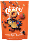Front view of Fromm Crunchy O's Peanut Butter Jammers bag showcasing peanut butter treats.