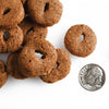 Fromm Crunchy Os Dog Treats Pot Roast up close showing the size and texture and crunchiness