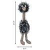 KONG Comfort Jumbo Bird in sleek grey, with long plush material perfect for snuggling and play.
