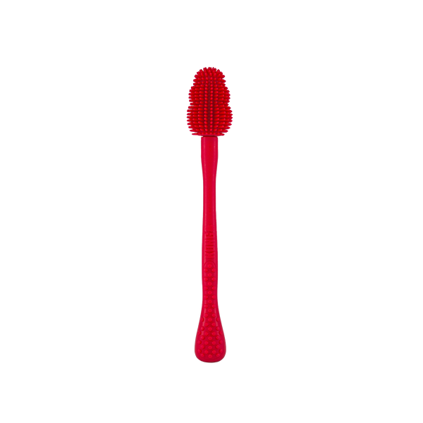 The KONG Brush with flexible, soft bristles designed for cleaning KONG Classic shaped toys.