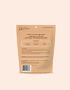 Back of the bag of Bocce's Bakery Training Treats - Mud Pie Oh My showing ingredients and nutritional information.