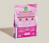 Image showing the back of the Open Farm Epic Blend bag with detailed nutrition information, ingredient transparency, and feeding guidelines for health-conscious pet parents.