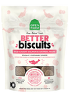 Front view of Open Farm Wild-Caught Salmon Better Biscuit bag showing branding and flavour