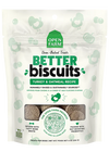 Front of Open Farm Turkey & Oatmeal Better Biscuit bag showing branding and flavour