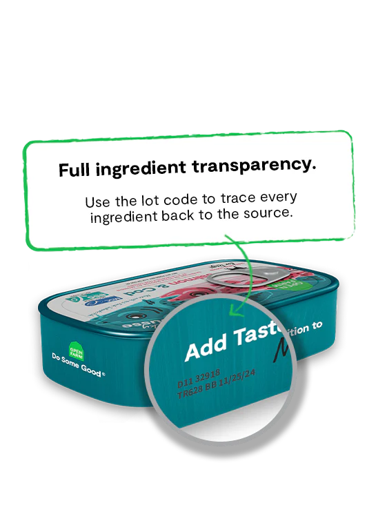 Open Farm’s commitment to responsibly sourced, traceable MSC and ASC ingredients.