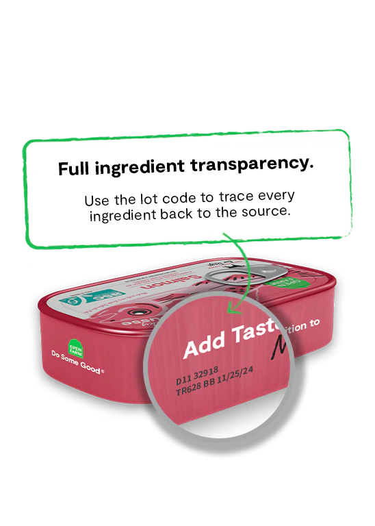 Open Farm’s transparency in sourcing 100% traceable, ethically harvested salmon.