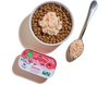 Open Farm Salmon Topper with kibble, creating a high-quality, nutritious meal for dogs.