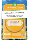 Image of the back of the Open Farm Air-Dried Harvest Chicken Dog Food bag, highlighting the companyâs commitment to transparency with a clear list of humanely raised, GMO-free ingredients.