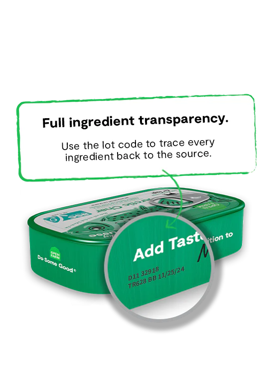 Open Farm’s commitment to transparency with fully traceable, ethically sourced Arctic Char ingredients.
