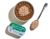 Open Farm Arctic Char Topper served with kibble in a dog bowl, showcasing a nutritious, high-quality meal enhancer for dogs.