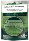 Transparency in sourcing and eco-certifications on Open Farm Be Good Bites Plant Recipe with Pumpkin