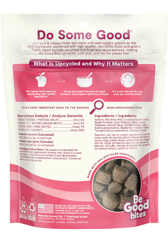 Open Farm - Be Good Bites - Wild Caught Salmon Recipe Dog Treats