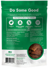 An image of the back of the bag of Open Farm Dehydrated Turkey Treats, displaying the ingredients and nutritional information.