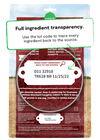 Transparent ingredient list for Open Farm Grass-Fed Beef Freeze Dried Raw Dinner Patties, ensuring ethical sourcing and nutritional integrity.