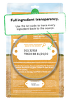 Detailed ingredient list for Open Farm Harvest Chicken, showcasing commitment to quality and transparency.