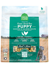 Puppy-focused Open Farm Freeze Dried Raw bag with G.A.P. certified chicken, salmon, and organic veggies for balanced development.