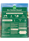 Back of Open Prairie Freeze-Dried Morsels Dog Food bag, featuring nutritional information and guaranteed analysis to ensure balanced, high-quality ingredients.