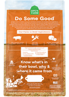 Back of Open Farm Pork kibble bag with feeding recommendations and ingredient details.