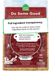 Open Farm ingredient traceability highlighting grass-fed beef and non-GMO fruits and vegetables.
