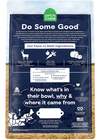 Back of Open Farm Venison Dog Food bag showcasing ingredient transparency and feeding guidelines.