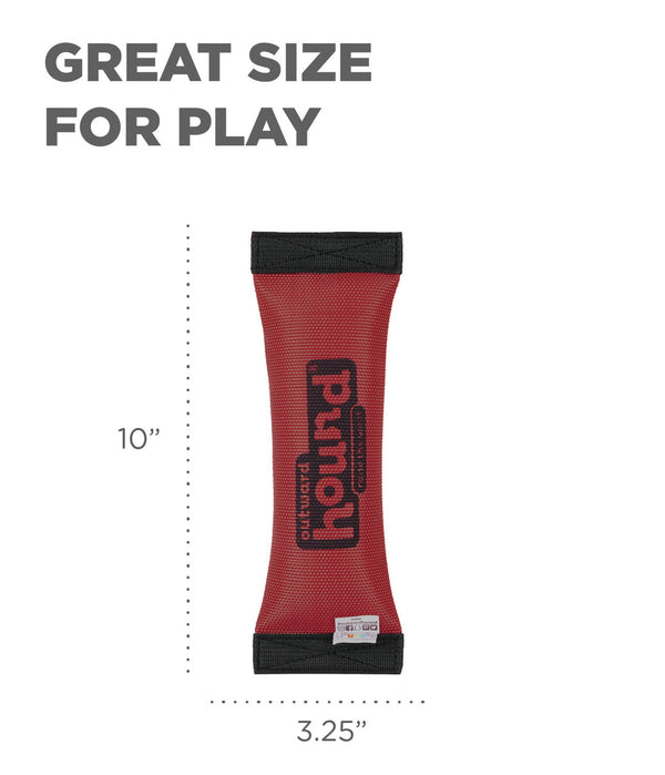Outward Hound Fire Hose Fetch Dog Toy - Medium Size Dimensions showing it's 10' x 3.25". Great for all dog sizes