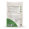Detailed ingredients and nutritional info showcasing oyster shells for plaque removal, flexible texture for safe chewing, and natural ingredients.