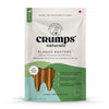 Crumps Plaque Busters - Bacon Flavoured Dental Sticks packaging, highlighting the bacon flavour, dental cleaning benefits, and tartar control features.