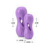"Size chart displaying the measurements of the West Paw Qwizl dog toy in small and large sizes, highlighting the dimensions for each size option."