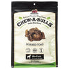 Front view of Red Barn Chew-a-Bull Toad multi-pack, featuring playful design, natural ingredients, and dental health benefits for dogs.
