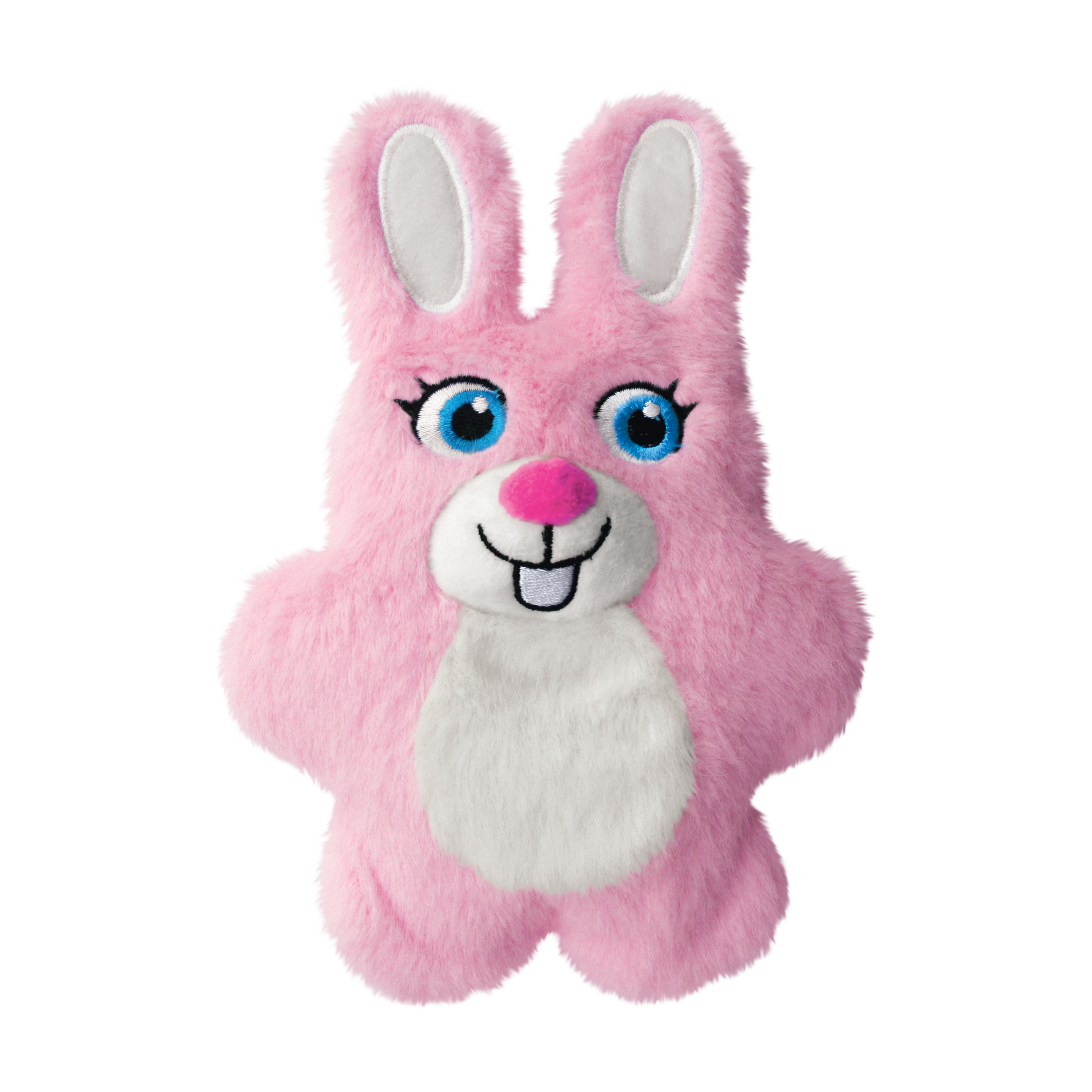 KONG Snuzzles Kiddos bunny toy with full-body squeaker and soft plush fabric for interactive play and soothing comfort.